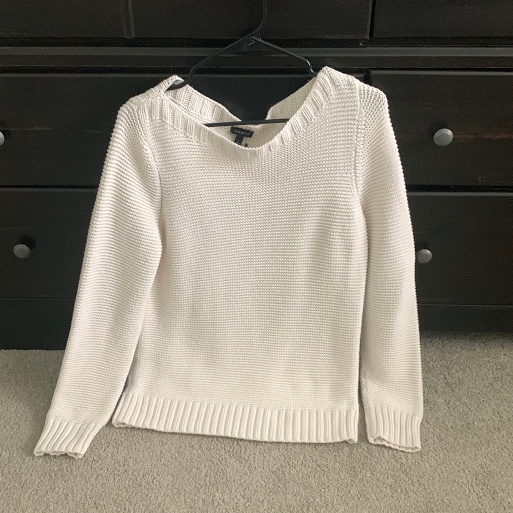 Talbot’s Ladies size L white boat neck sweater